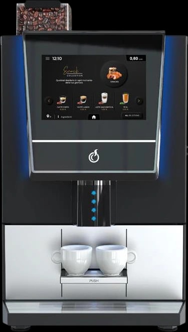 Equipo de café superautomático con pantalla táctil
